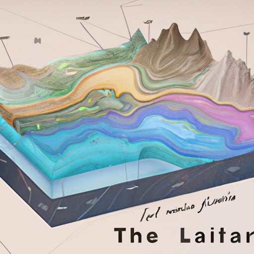 תרשים הממחיש את היווצרות הקרחונים של האגמים