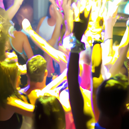 קהל תוסס רוקד במועדון לילה פופולרי בבורגס.
